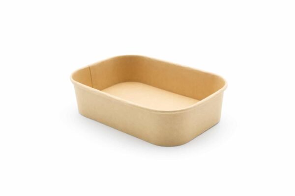 500ml Kraft Rectangular Paper Bowl - 300pk