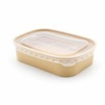 500ml Kraft Rectangular Paper Bowl - 300pk